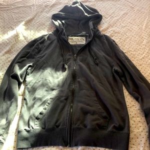 Organic cotton lightweight zip up hoodie